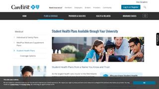 
                            7. Student Health Plans | CareFirst BlueCross BlueShield - Student Care Portal