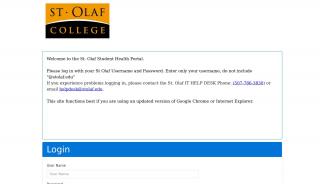 
                            5. Student Health Portal - St Olaf Student Health Portal