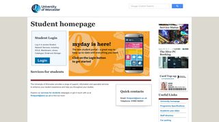 Student homepage - University of Worcester - Worcester Public Schools Student Portal