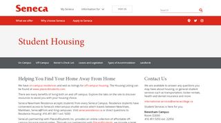 Student Housing - Student Services and Support - Seneca, Toronto ... - Seneca Housing Portal