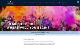 Student Life at Trinity Christian College - Trinity Christian College Student Portal