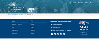 
                            6. Student Life | Student Hub | MSU Denver - Metro State Connect U Portal