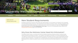 
                            5. Student Life • University Wellness Center • New Student ... - Sewanee - Sewanee Wellness Center Patient Portal