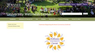 
                            3. Student Life • University Wellness Center • The University ... - Sewanee - Sewanee Wellness Center Patient Portal