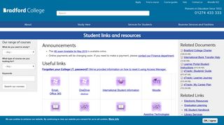 
                            3. Student links and resources | Bradford College - Bradford College Staff Portal