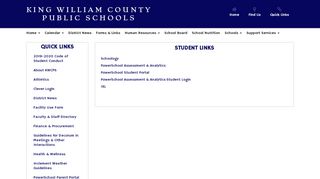 
Student Links - King William County Public Schools  
