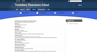 
Student Links / TES Links For Students  
