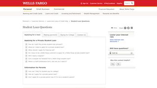 
                            8. Student Loan Questions – Wells Fargo - Student Loan Wells Fargo Portal