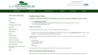 
                            8. Student log in help | SUNY Old Westbury - Suny Old Westbury Email Portal