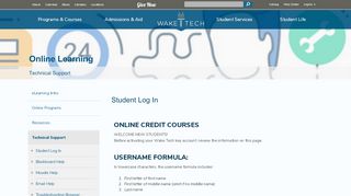 
Student Log In | Wake Technical Community College  
