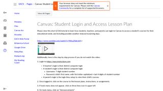 
                            5. Student Login and Access Lesson Plan: EACS ... - Canvas - Compass Odyssey Eacs Portal