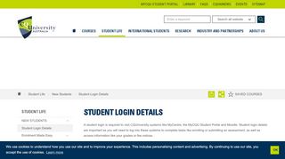 
Student Login Details - CQU
