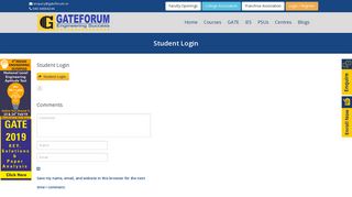 
                            2. Student Login - Gateforum - Gateforum Portal 2020