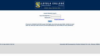 
                            7. Student Login - Loyola College - Loyola Student Portal