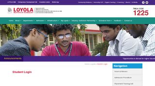 
                            8. Student Login - Loyola Institute of Technology - Loyola College Alwal Student Portal