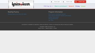 
                            2. Student Login Lyrics2Learn