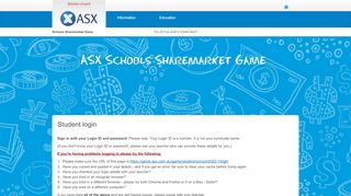 
                            2. Student login - Sharemarket Game - ASX - Asx Game Portal