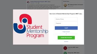 
                            4. Student Mentorship Program, MNIT Jaipur - Facebook - Mnit Student Portal
