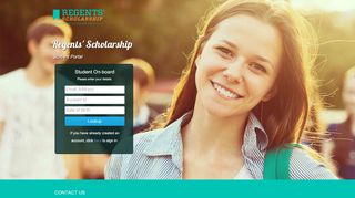 
                            2. Student On-board - Regent's Scholarship login - Regents Scholarship Student Portal