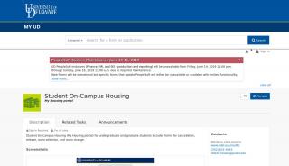 
                            2. Student On-Campus Housing (My Housing portal) | My UD - Ud Housing Portal