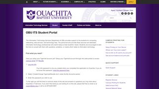 Student - Ouachita Baptist University | Christian Liberal Arts College - Obu Parent Portal