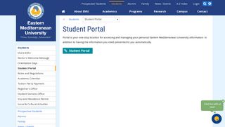 
                            2. Student Portal | Eastern Mediterranean University (EMU), Cyprus - Portal Emu Edu Tr
