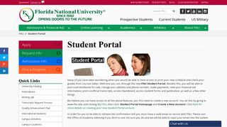 
                            8. Student Portal | Florida National University - National College Portal Portal