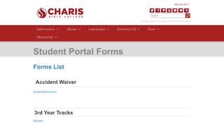 
                            2. Student Portal Forms | Charis Bible College - Charis Student Portal