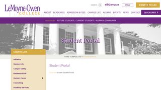 
                            1. Student Portal - LeMoyne-Owen College - Lemoyne College Canvas Portal