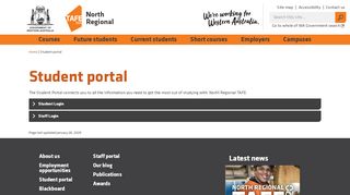 
                            6. Student portal | North Regional TAFE - Tafe Portal Wa