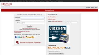 
                            2. Student Portal - Rochester College - Rochester College Faculty Portal