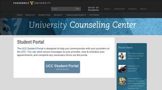 
Student Portal | University Counseling Center | Vanderbilt University
