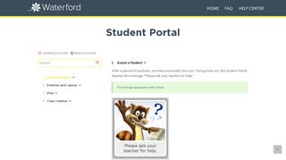 
                            3. Student Portal - Waterford Help - Waterford Early Learning Student Portal