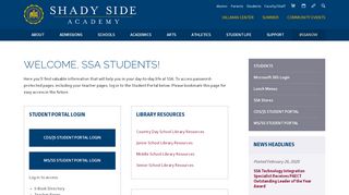 
                            3. Student Portals - Shady Side Academy - Ssa Parent Portal