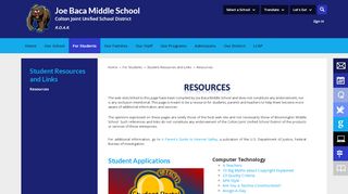 
                            8. Student Resources and Links / Resources