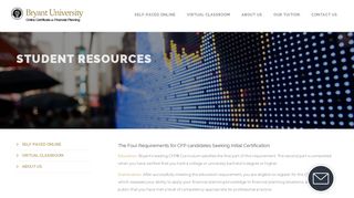 
                            5. Student Resources - Boston Institute of Finance - Bryant Cfp Portal