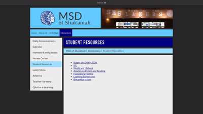 
                            2. Student Resources - MSD of Shakamak