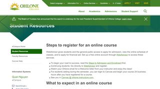 
                            5. Student Resources | Ohlone College, A World of Cultures ... - Ohlone Canvas Student Login