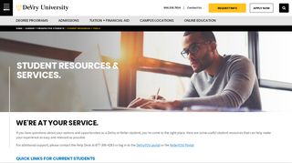 
                            2. Student Resources & Services | DeVry - Keller - Devry Online Class Portal