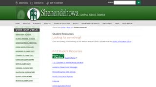 
                            3. Student Resources | Shenendehowa Central Schools - Shen Student Portal