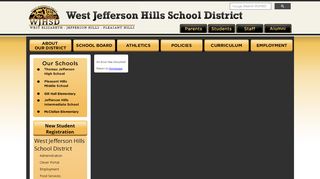 
Student Resources - West Jefferson Hills School District
