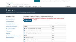 
                            5. Student Roommate and Housing Search - Students - UNT Health ... - Unt Housing Portal
