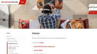 
                            5. Student Services – Online - Montclair State University - Canvas Portal Montclair State University