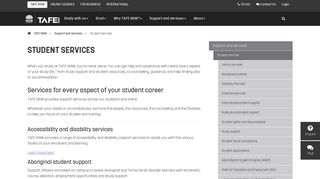 
                            4. Student services - TAFE NSW - Student Portal Swsi