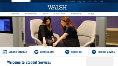 Student Services  Walsh Student Portal - Register for ...