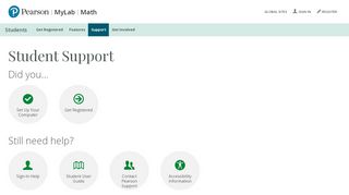 Student Support  MyLab Math  Pearson