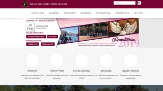 
Student/Parent Portal - Hamilton Girls' High School
