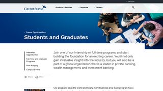 
                            7. Students and Graduates - Credit Suisse - Credit Suisse Karriere Portal