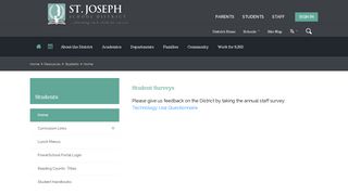 
                            4. Students / Home - St. Joseph School District - Sjsd Powerschool Student Portal
