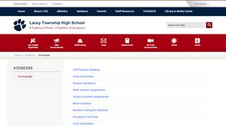 
                            4. Students / Homepage - Lacey Township School District - Lacey Student Portal